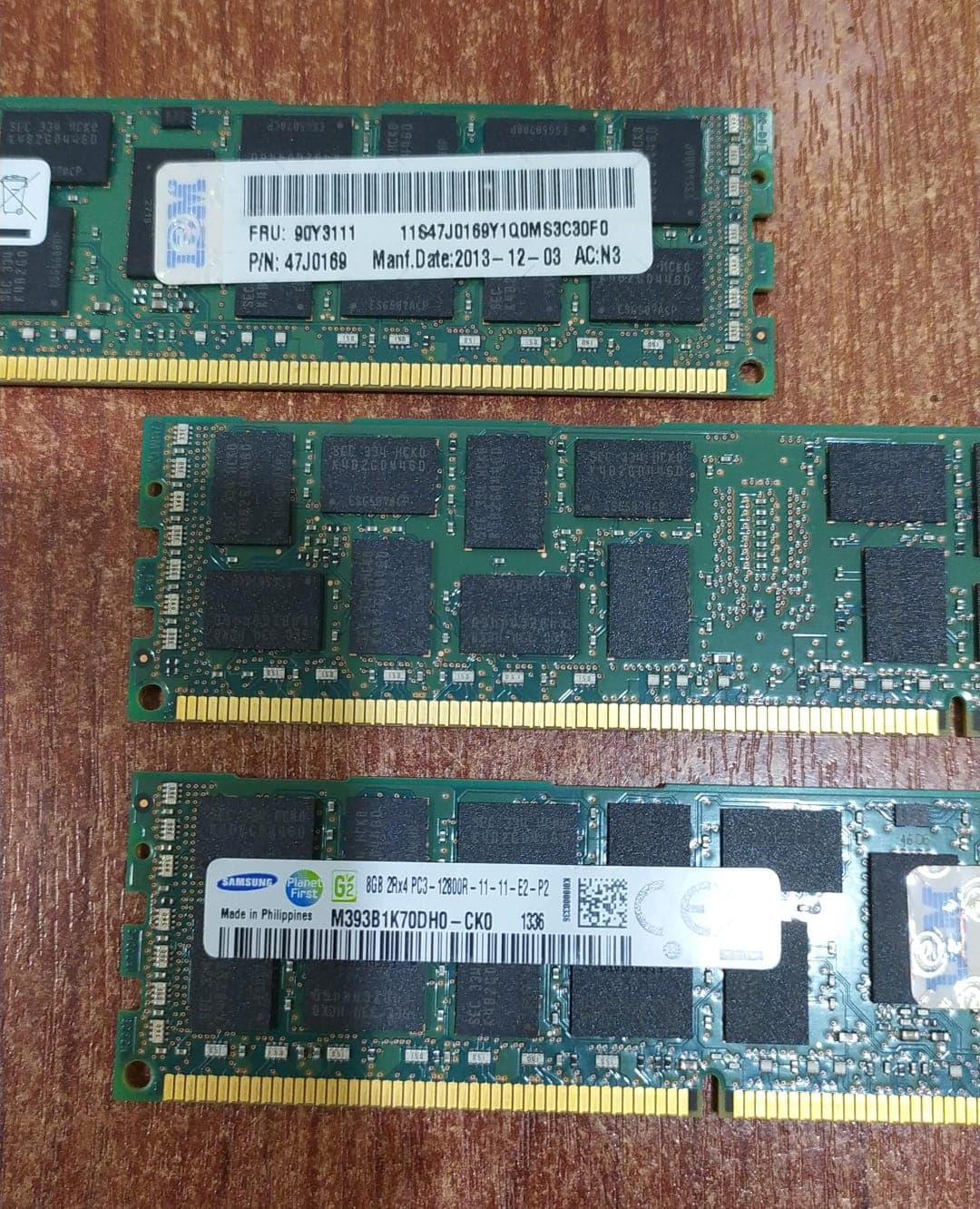 Memoria RAM Samsung M393B2G70BHO-CK0 8GB DDR3 ECC REG 2Rx4 PC3-12800R Para Servidor IBM HP — imagen 2