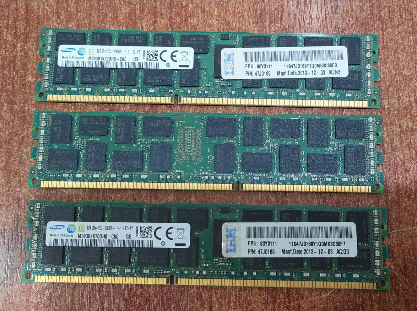 Memoria RAM Samsung M393B2G70BHO-CK0 8GB DDR3 ECC REG 2Rx4 PC3-12800R Para Servidor IBM HP — imagen 3