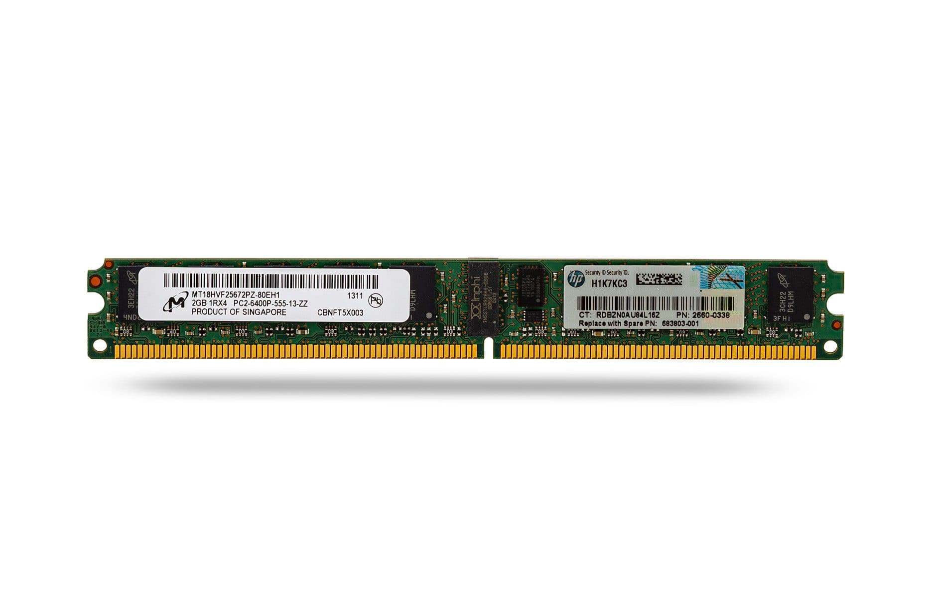 Módulo de Memoria DDR2 | 683803-001 | GBH1HX2 | 2660-0338 | HP | 2GB | DIMM de 240 pines | Servidores — imagen 1