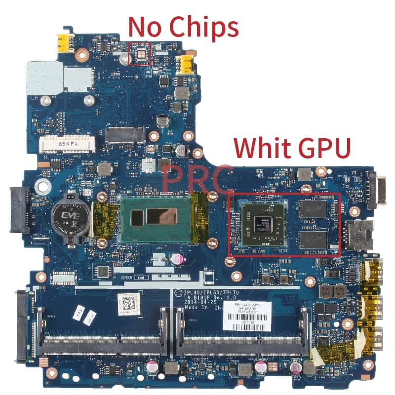 Motherboard de HP Probook 440 G2| i5 5th| 450 G2 470 G2 placa base | ZPL40/ZPL50/ZPL70 LA-B181P — imagen 1