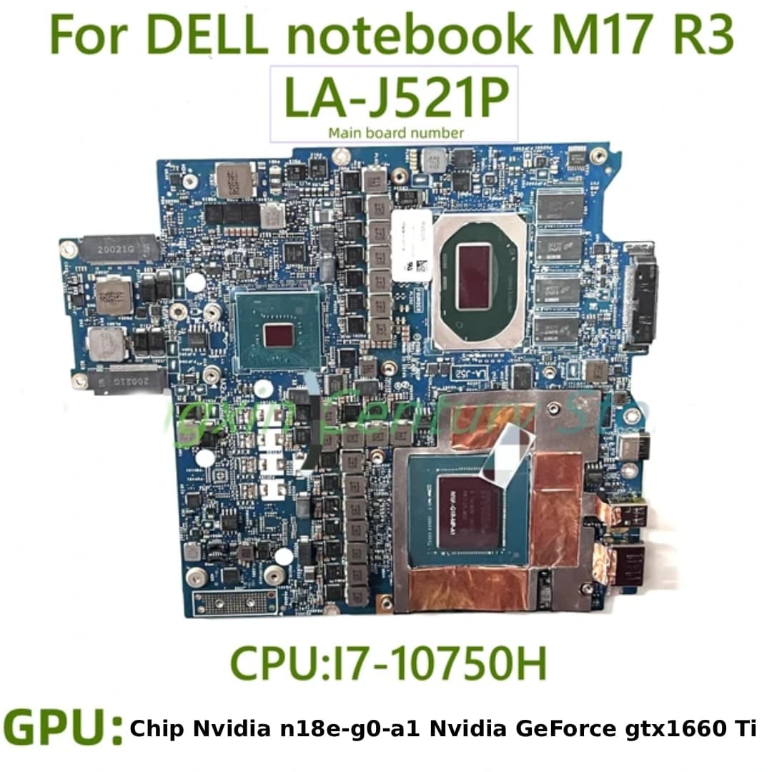 Motherboard Dell Alienware M17 R3 LA J521P FDQ51 i710 Gen GTX 1660 Ti — imagen 1
