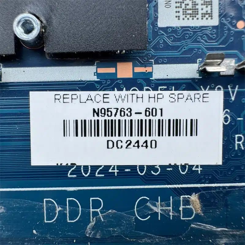 PLACA BASE HP DA0X8VMB8G1 (X8V) | ULTRA 7 SRN6B | N95763‑601 | HP ProBook 440/460 G11 EliteBook 660 G11 — imagen 4