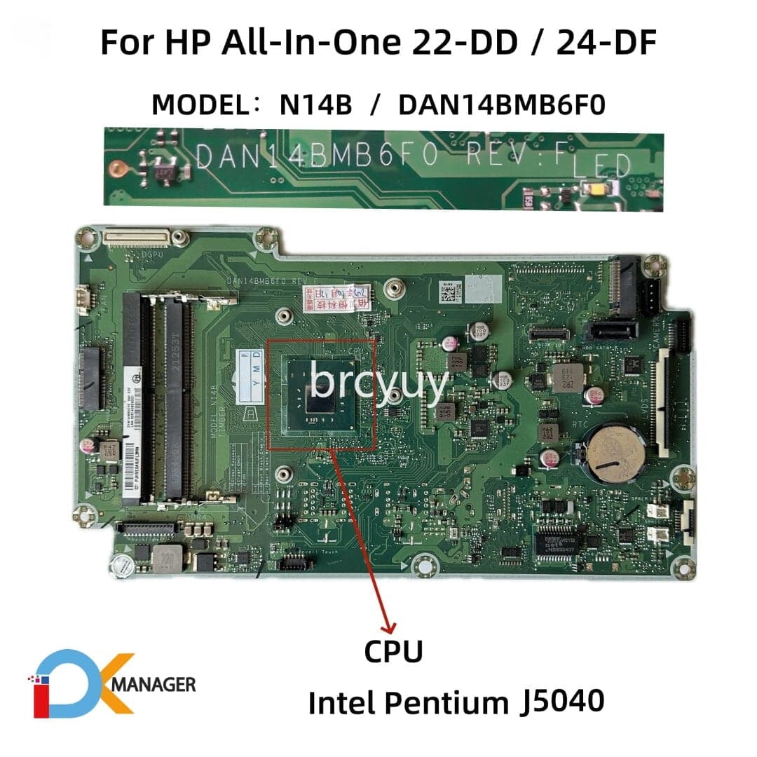 Placa Base HP DAN14BMB6F0 REV F Pentium Silver J5040 – AIO HP 22‑DD / 24‑DF — imagen 1