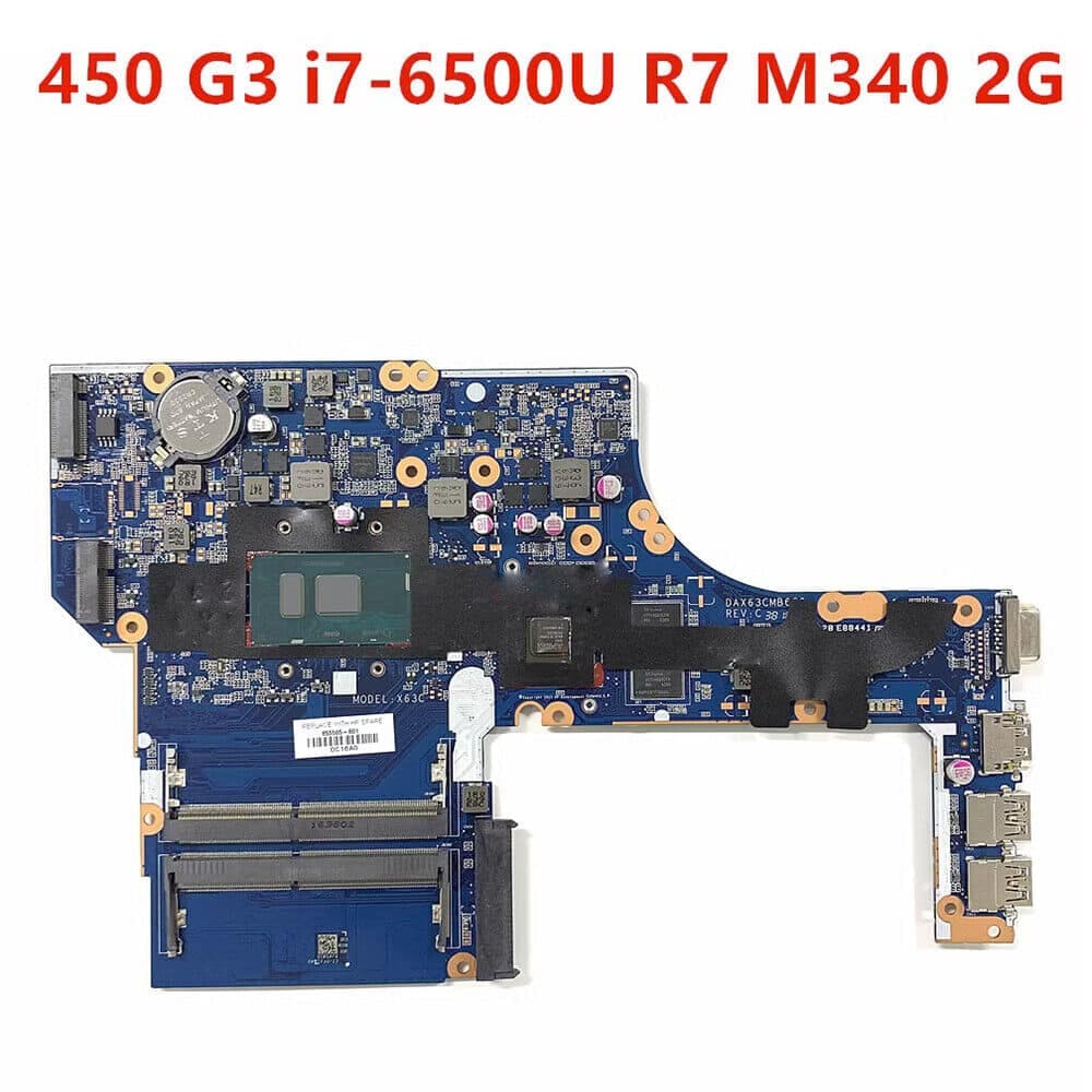 Placa Base HP DAX63CMB6D1 (X63C) con i7‑6500U • Part 855674‑001 — imagen 1
