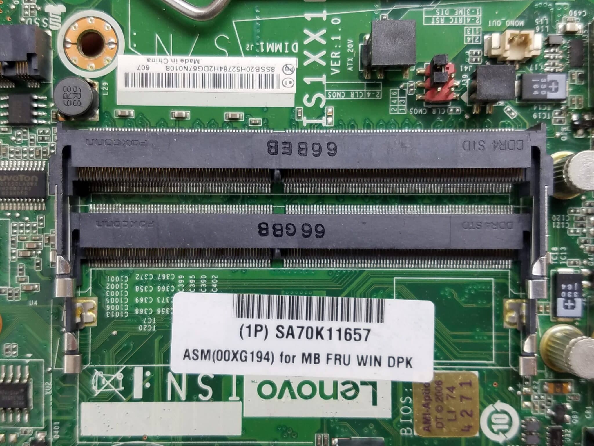 Placa Base Lenovo 00XG194 ThinkCentre M700 LGA 1151/Socket H4 DDR4 Desktop Motherboard — imagen 4