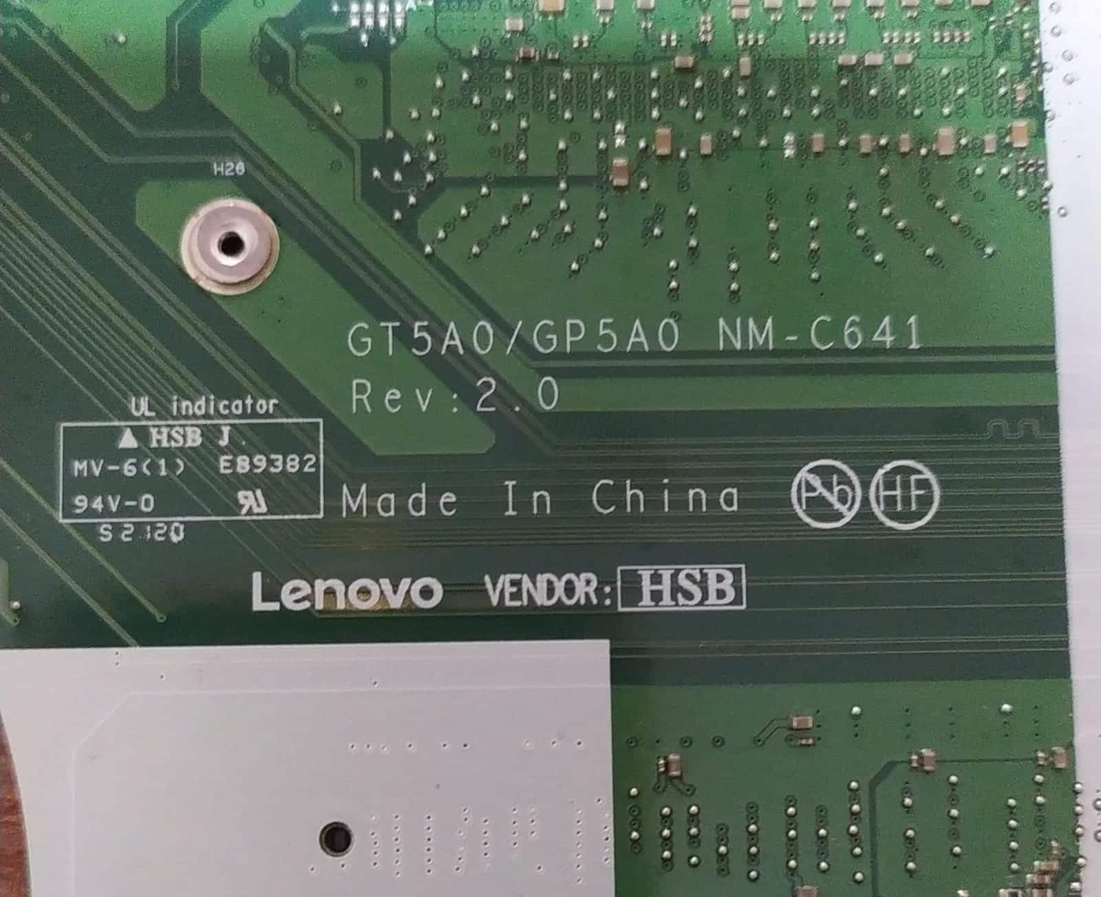 Placa Base | NM-C641 | GT5A0 / GP5A0 | Lenovo ThinkPad P15V Gen 1 | NVIDIA N19M-Q3-A1 | Intel Xeon W-10855M | SRH8M | MOTHERBOARD — imagen 2