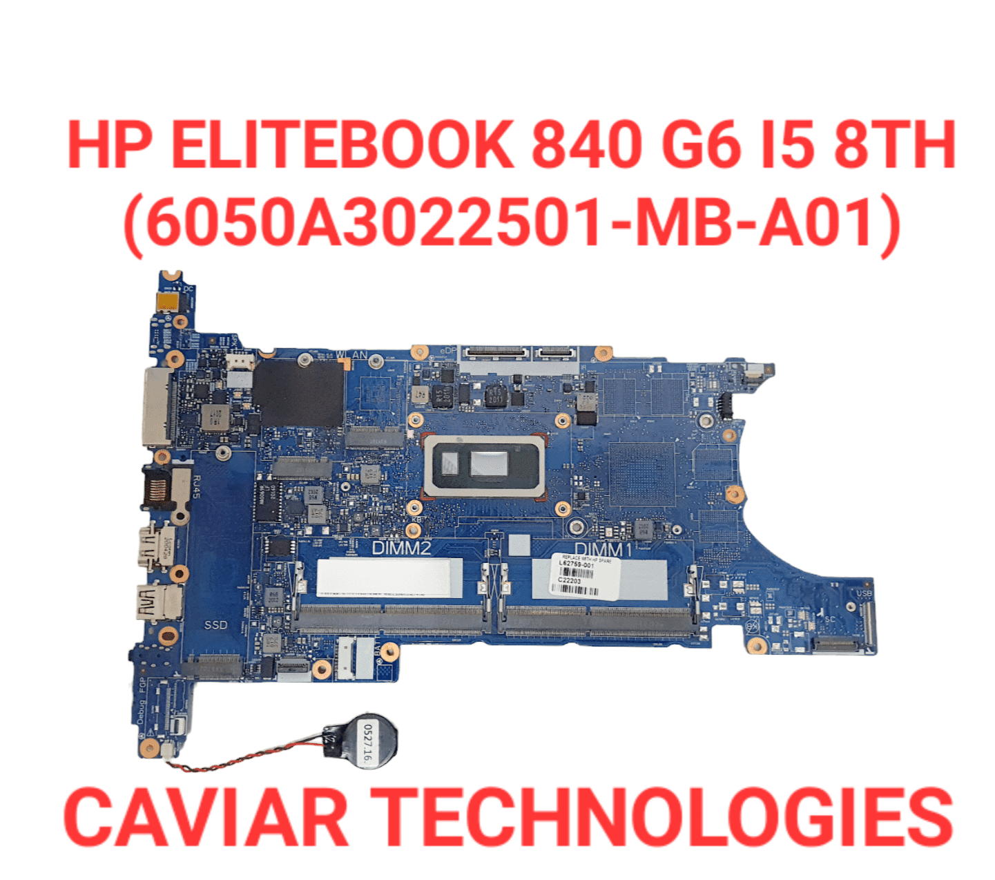 Placa Madre HP Crescent 6050A3022501| L62759‑601| i5‑8 EliteBook 840/850 G6 — imagen 1