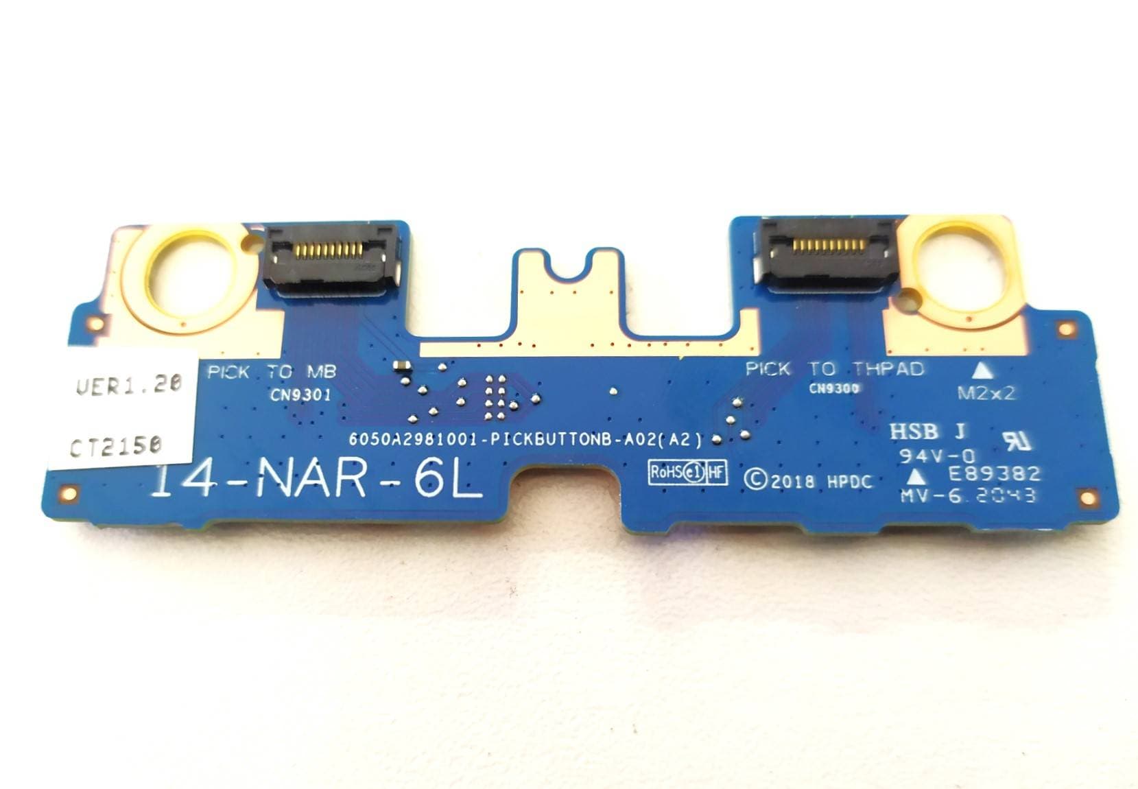 PLACA TOUCHPAD LAPTOP HP 14-DF 14S-DP 6050A2981001-PICKBUTTONB-A02 (A2) — imagen 4