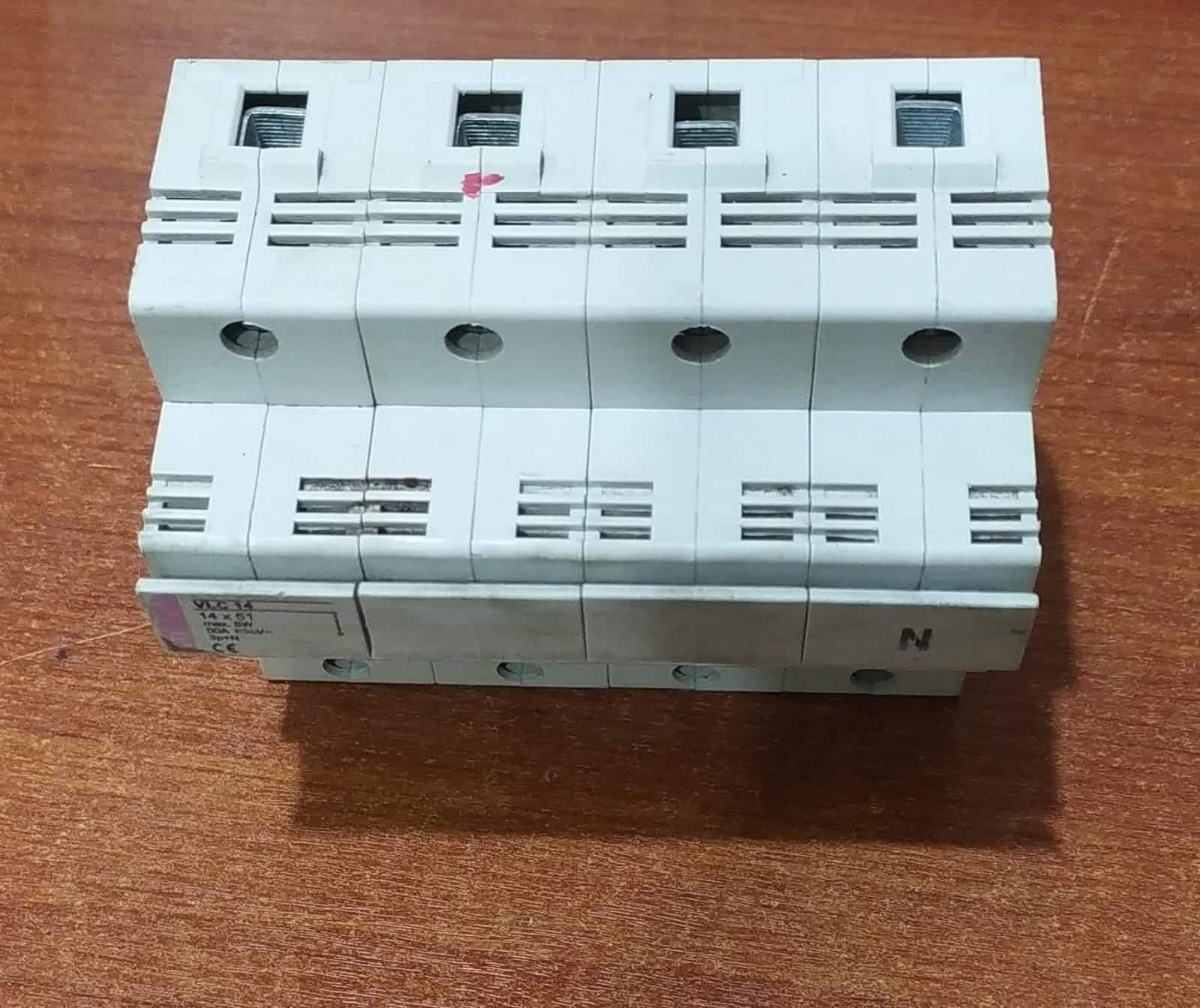 Porta-fusible Modular Eaton VLC14-3P+N 50 A 690 V (para fusibles cilíndricos 14×51 mm) — imagen 2