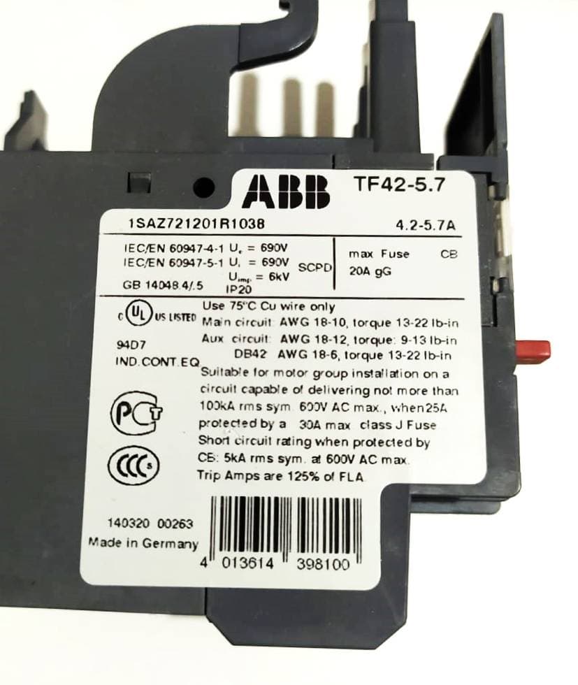 RELÉ RELEVADOR BIMETÁLICO DE SOBRECARGA 1SAZ721201R1038 — imagen 3