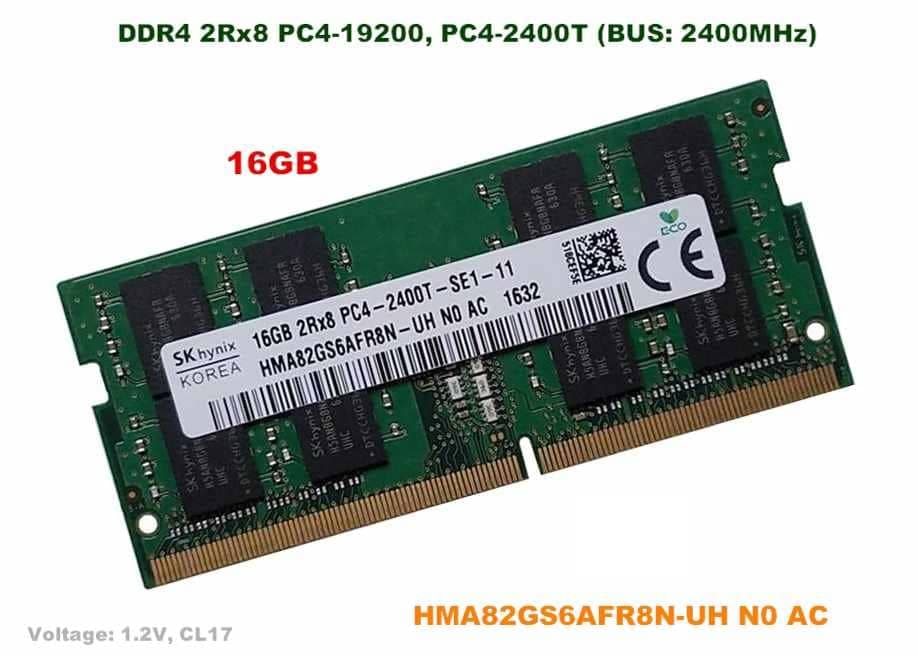 SK hynix 16GB DDR4 2400MHz ECC SO-DIMM HMA82GS7AFR8N-UH — imagen 1
