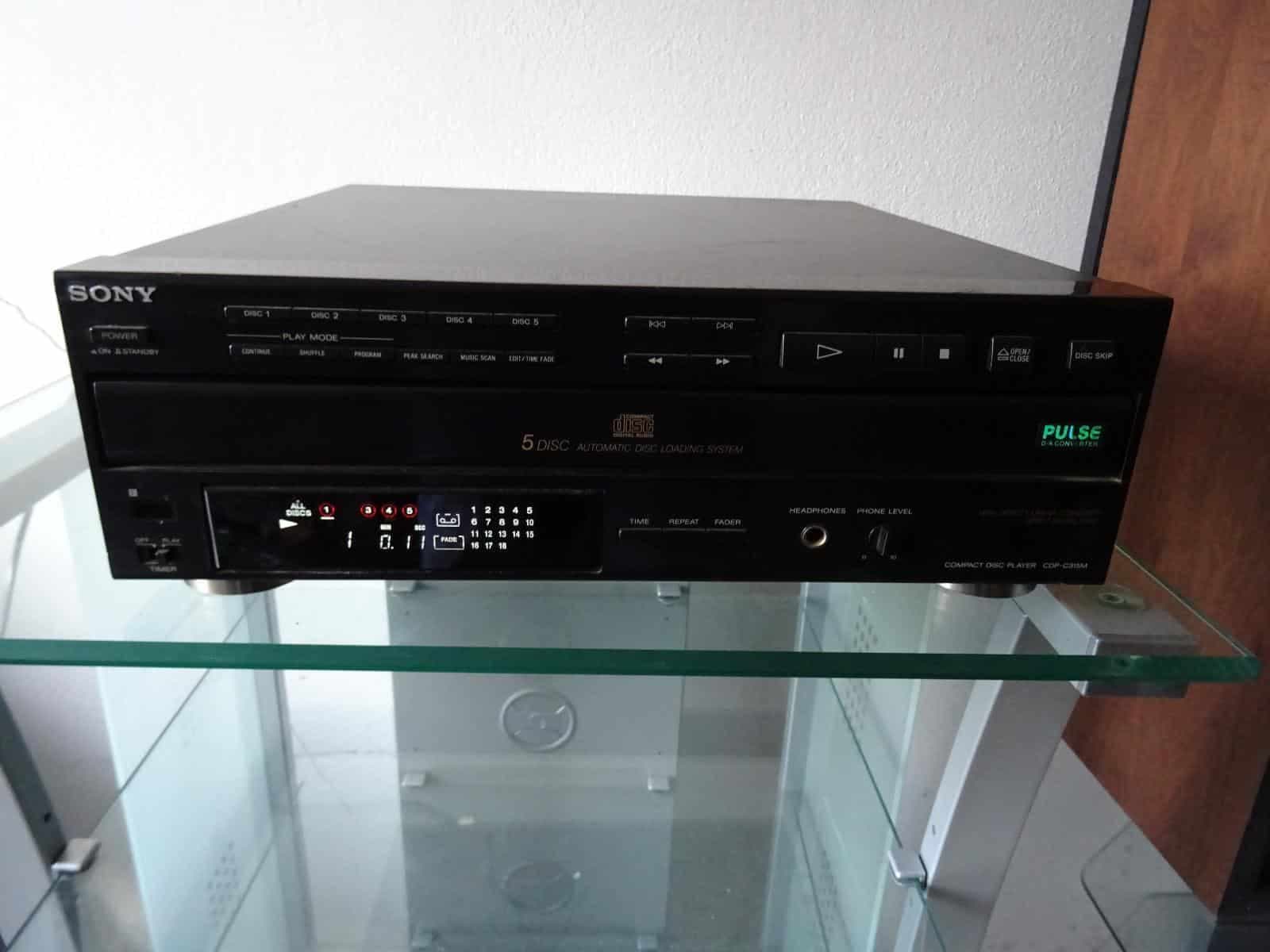 Sony CDP-C315M | Reproductor de 5 CDs Carousel | Hi-Fi Vintage — imagen 3