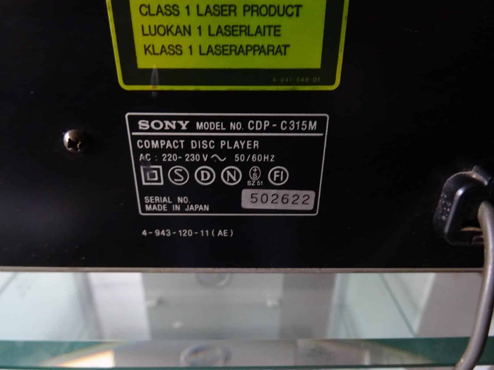 Sony CDP-C315M | Reproductor de 5 CDs Carousel | Hi-Fi Vintage — imagen 4