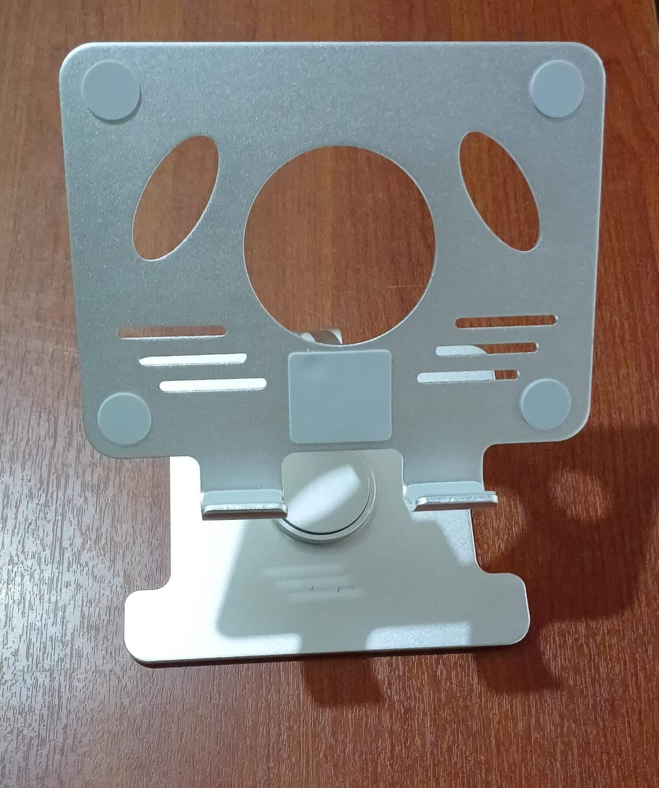 Soporte plegable de aluminio para laptop – giratorio, ajustable, antideslizante, portátil — imagen 1