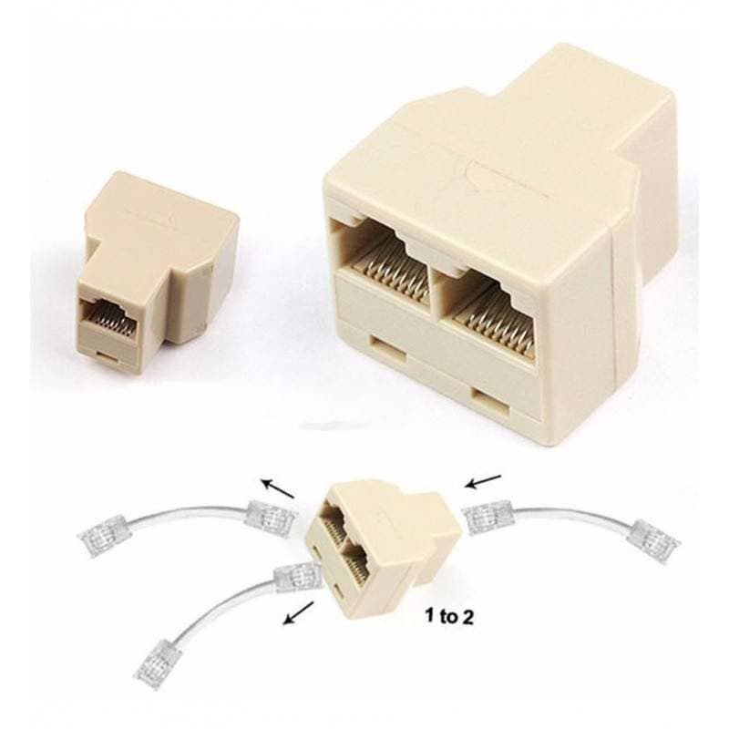 Splitter divisor adaptador de toma de Cable Ethernet RJ45 — imagen 2