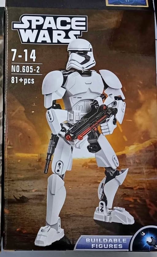 Stormtrooper Space Wars armable tipo Lego 81 Piezas 23.5cm (Modelo 605-2) — imagen 2