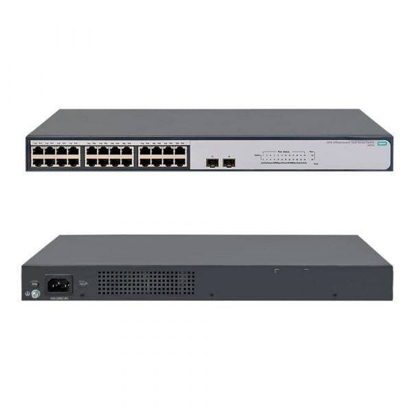 SWITCH SEMINUEVO HP 1420-24G-24 PUERTOS GIGABIT 2SFP ADMINISTRABLE — imagen 1