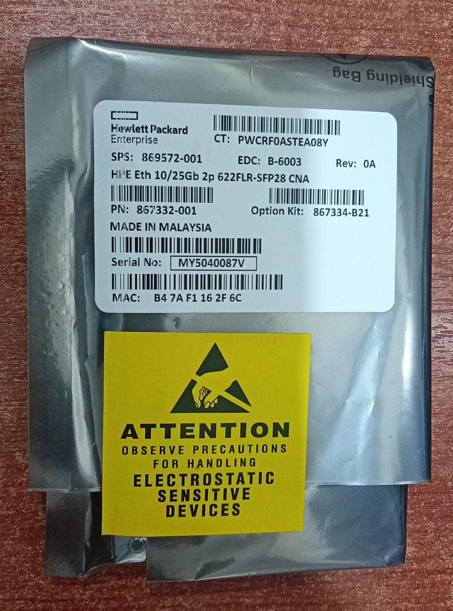 Tarjeta de Red HP Enterprise 622FLR-SFP28 10/25Gb 2 Puertos CNA FlexibleLOM (PN 867332-001) — imagen 4