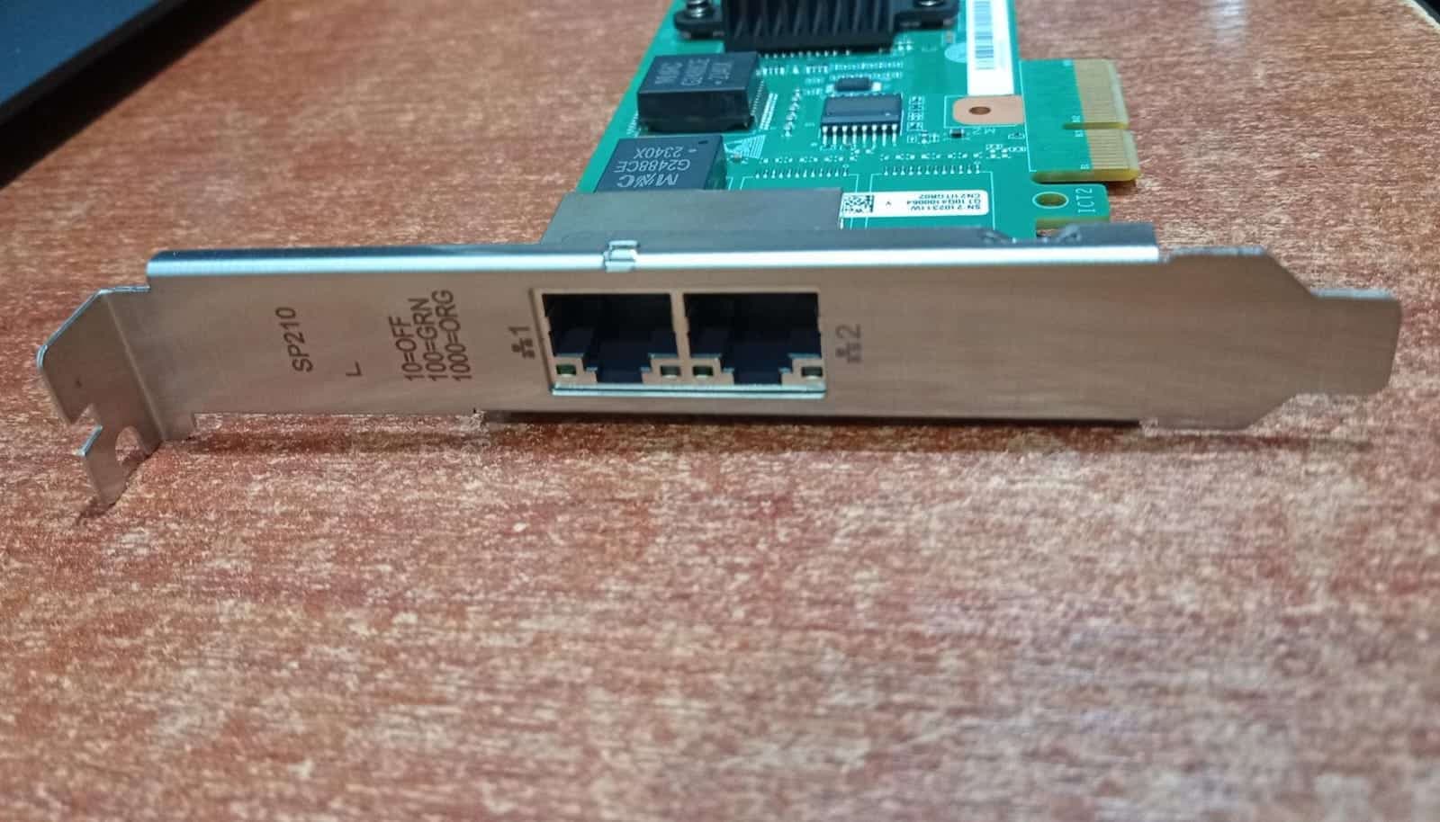 Tarjeta de Red PCIe Dual Puerto Gigabit CN21ITGB 10/100/1000 Mbps RJ45 para Servidor Dell I350-T2V2 — imagen 3