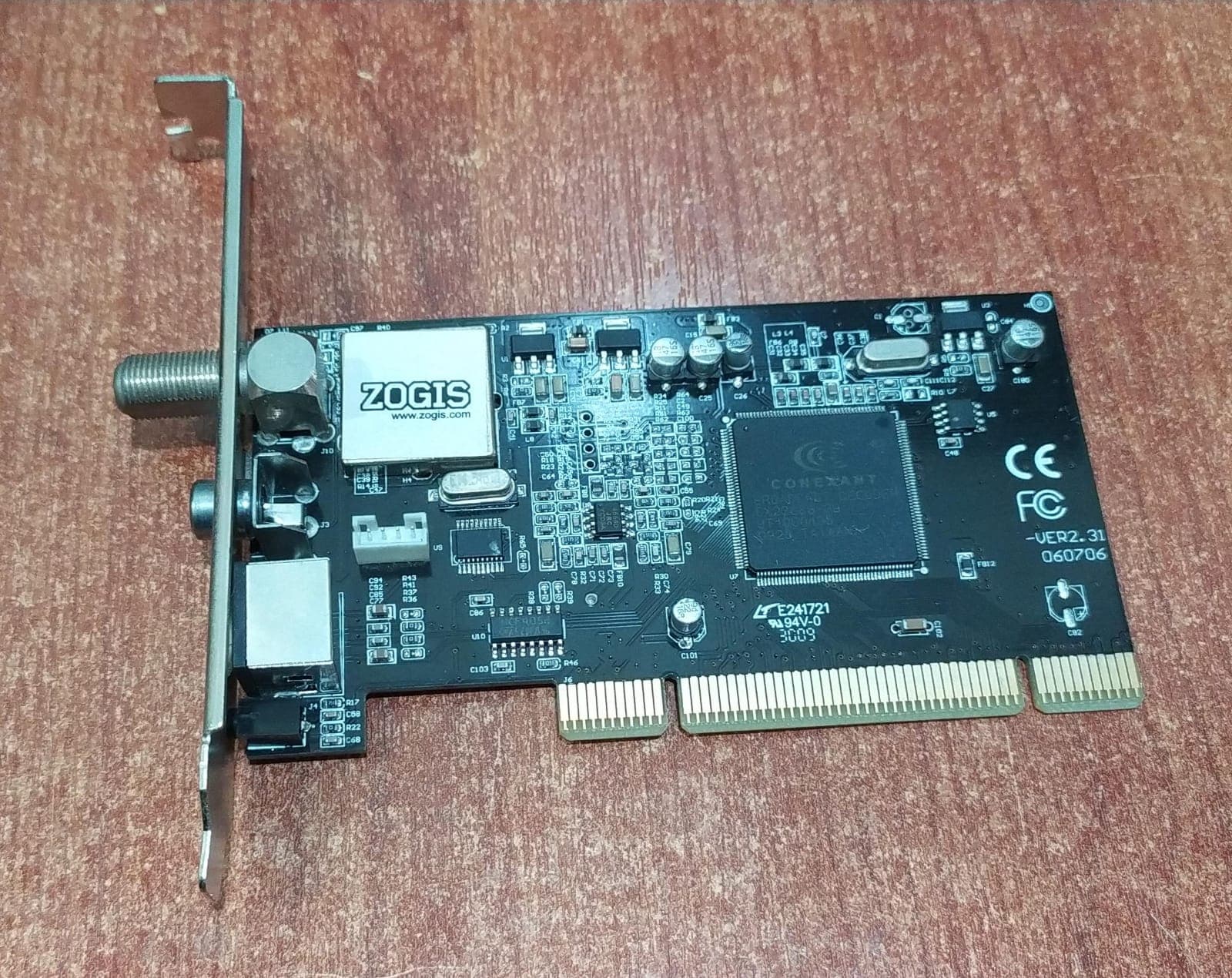 Tarjeta Sintonizadora PCI Zogis RA330PLUS TV/FM (Coaxial + FM + Aux) — imagen 1