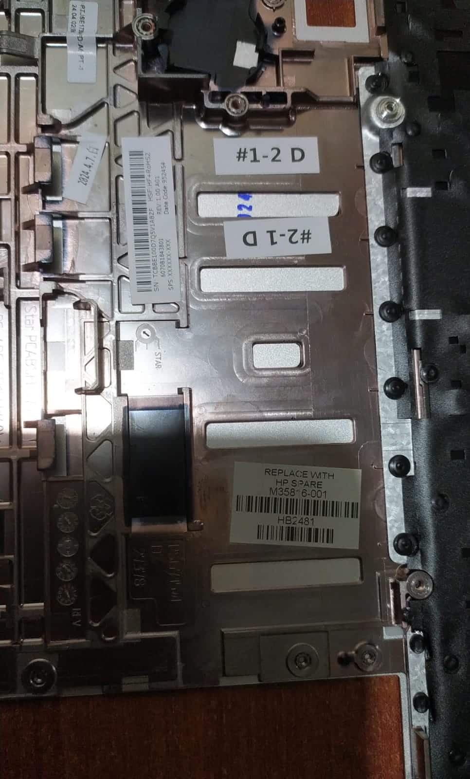 Teclado para portátil | M35816-001 | CT2480 / HB2481 | 6070B1843801 | para HP EliteBook 850 G7,850 G8,855 G7, 855 G8| US Layout Retroiluminado | sin panel táctil | reposamanos cubierta superior caso Shell — imagen 4