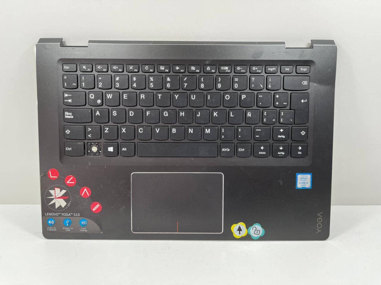 Teclado y carcasa reposamanos Lenovo Ideapad Yoga 510-15 ISK IKB 5CB0L66052 — imagen 1