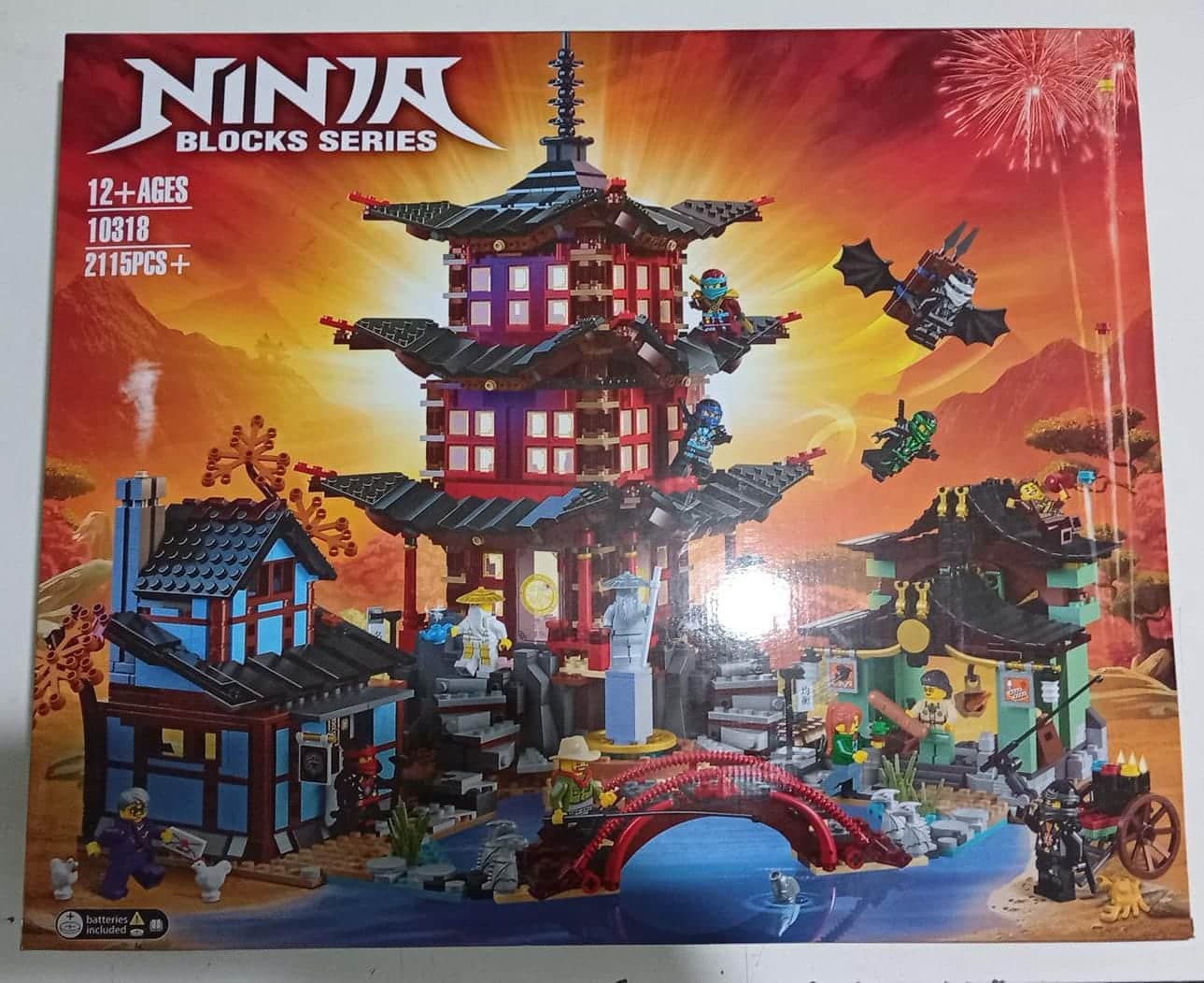 Templo de Airjitzu Ninjago armable tipo Lego 2115 Piezas 45cmX50cm (modelo: 10318) — imagen 2