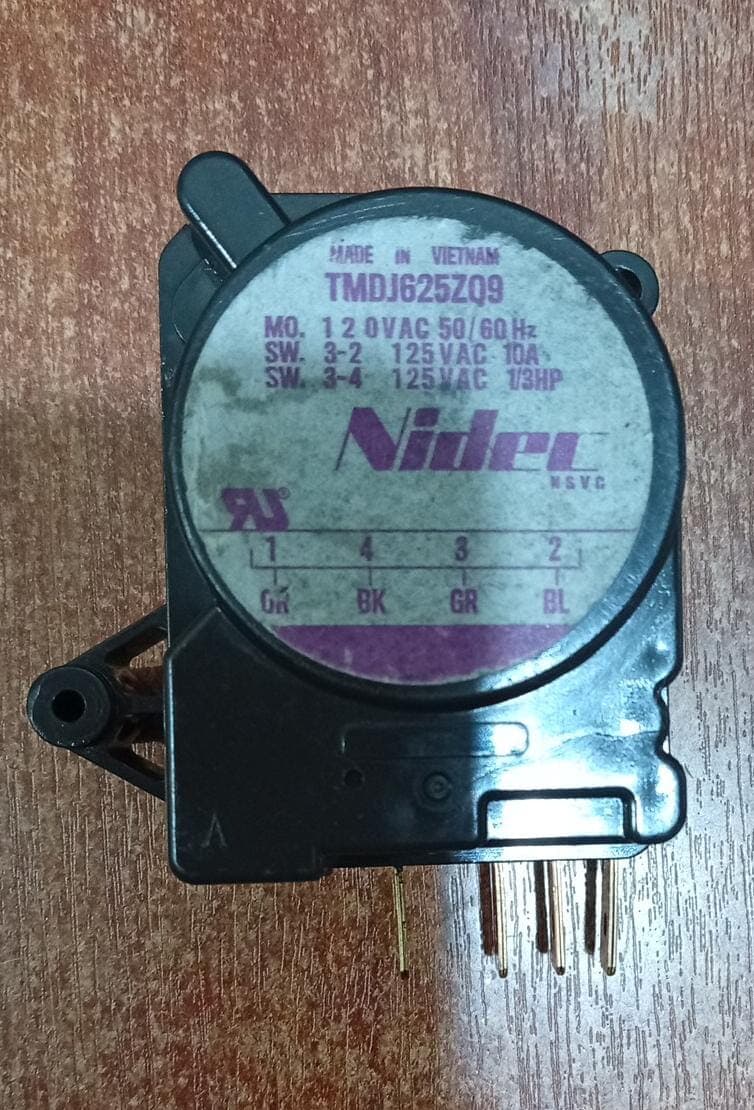 Timer / Reloj de Deshielo Nidec TMDJ625ZQ9 6 h 25 min – 4 terminales – 120 V — imagen 1