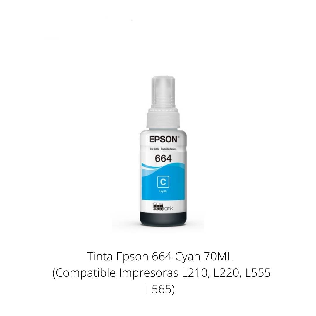 Tinta para impresora EPSON- azul Cyan 664 — imagen 2