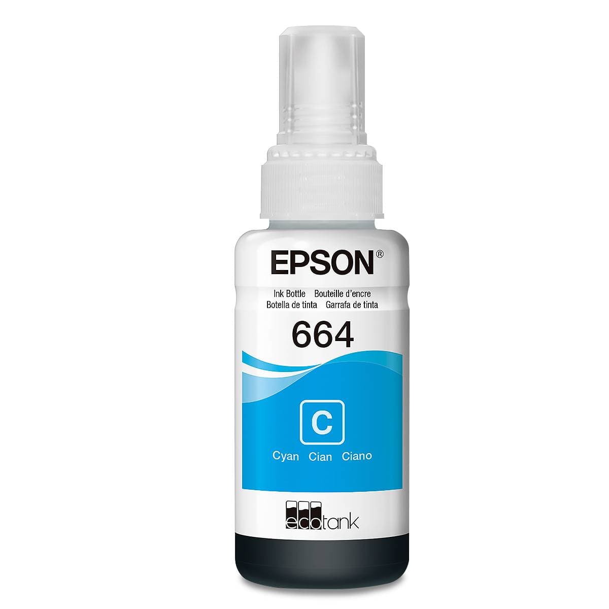 Tinta para impresora EPSON- azul Cyan 664 — imagen 1