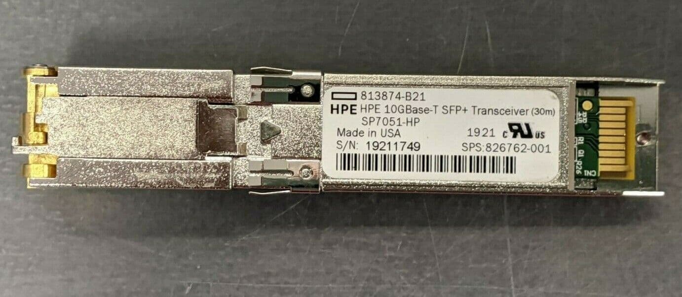 Transceptor 813874-B21 HPE 10 GBase-T SFP+ 826762-001 SP7051-HP 813876-001 — imagen 2