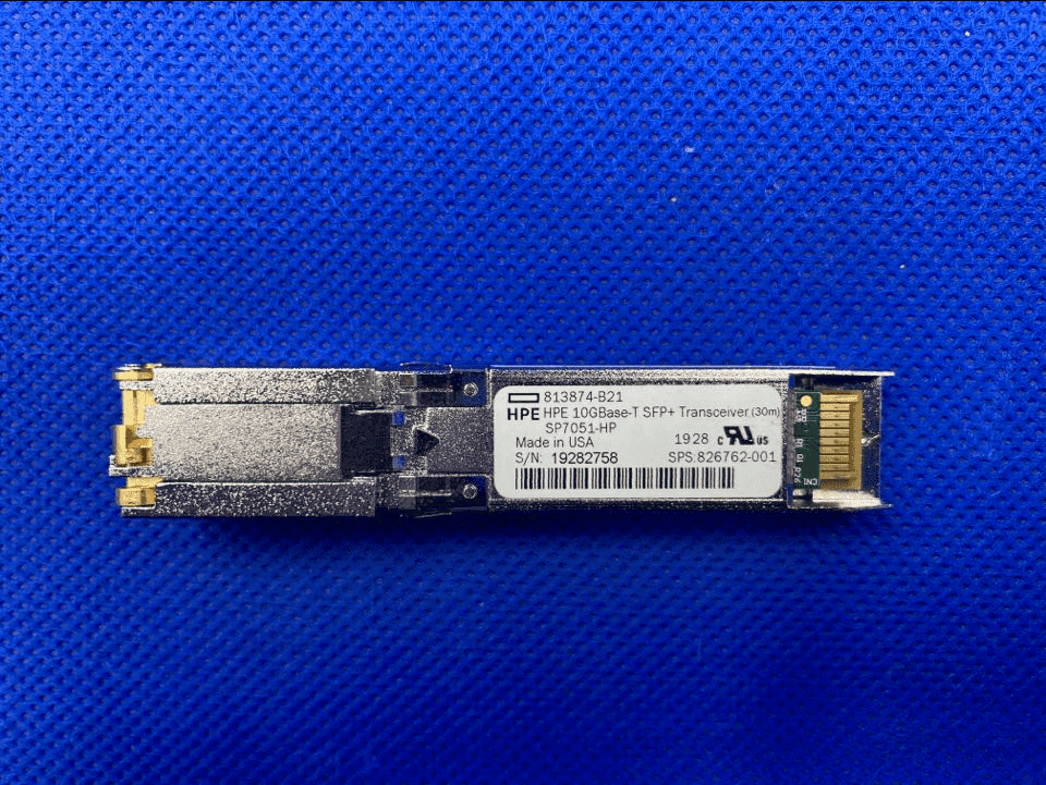 Transceptor 813874-B21 HPE 10 GBase-T SFP+ 826762-001 SP7051-HP 813876-001 — imagen 1