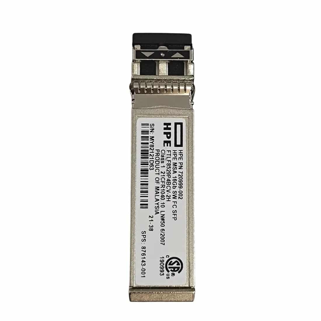 Transceptor HPE 16 Gb Canal de Fibra SFP+ Onda Corta – 720999‑002 / FTLF8529P4BCV‑2H (seminuevo) — imagen 1