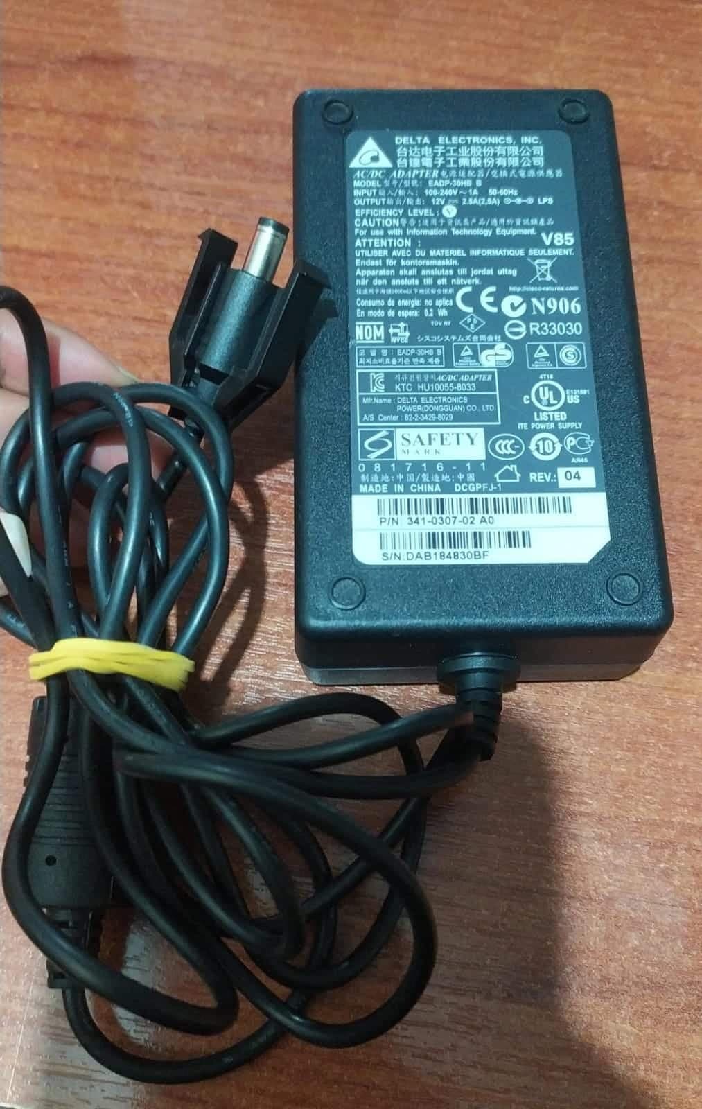 Transformador | Adaptador | Fuente de Poder | DELTA ELECTRONICS | EADP-30HB B | 12V 2.5A LPS | AC/DC ADAPTER — imagen 5