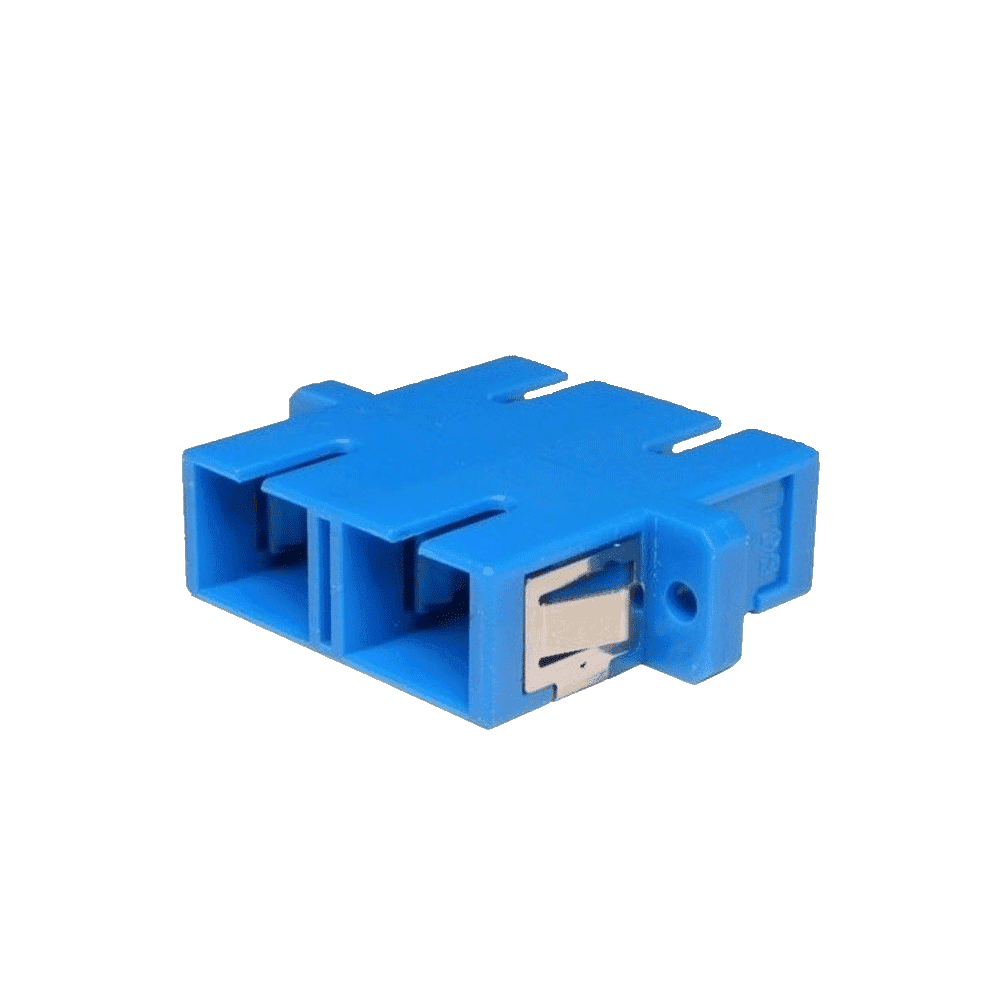 Única Unidad Adaptador / Unión / Extensión de Fibra Óptica | SC Duplex Monomodo (Azúl) — imagen 2