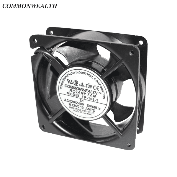 Ventilador axial | Fp-108-7 | S1 B | AC220/240V 0.16/0.14A 50/60Hz 24/23W | Marco de Metal 127×127×38mm — imagen 1