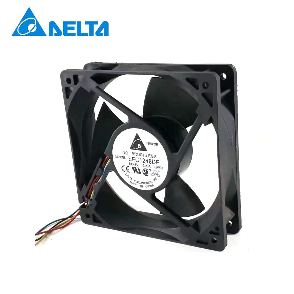 Ventilador Delta EFC1248DF 120 × 120 × 32 mm 48 V 0.33 A 4‑cables – Ideal para sistemas inverter — imagen 1