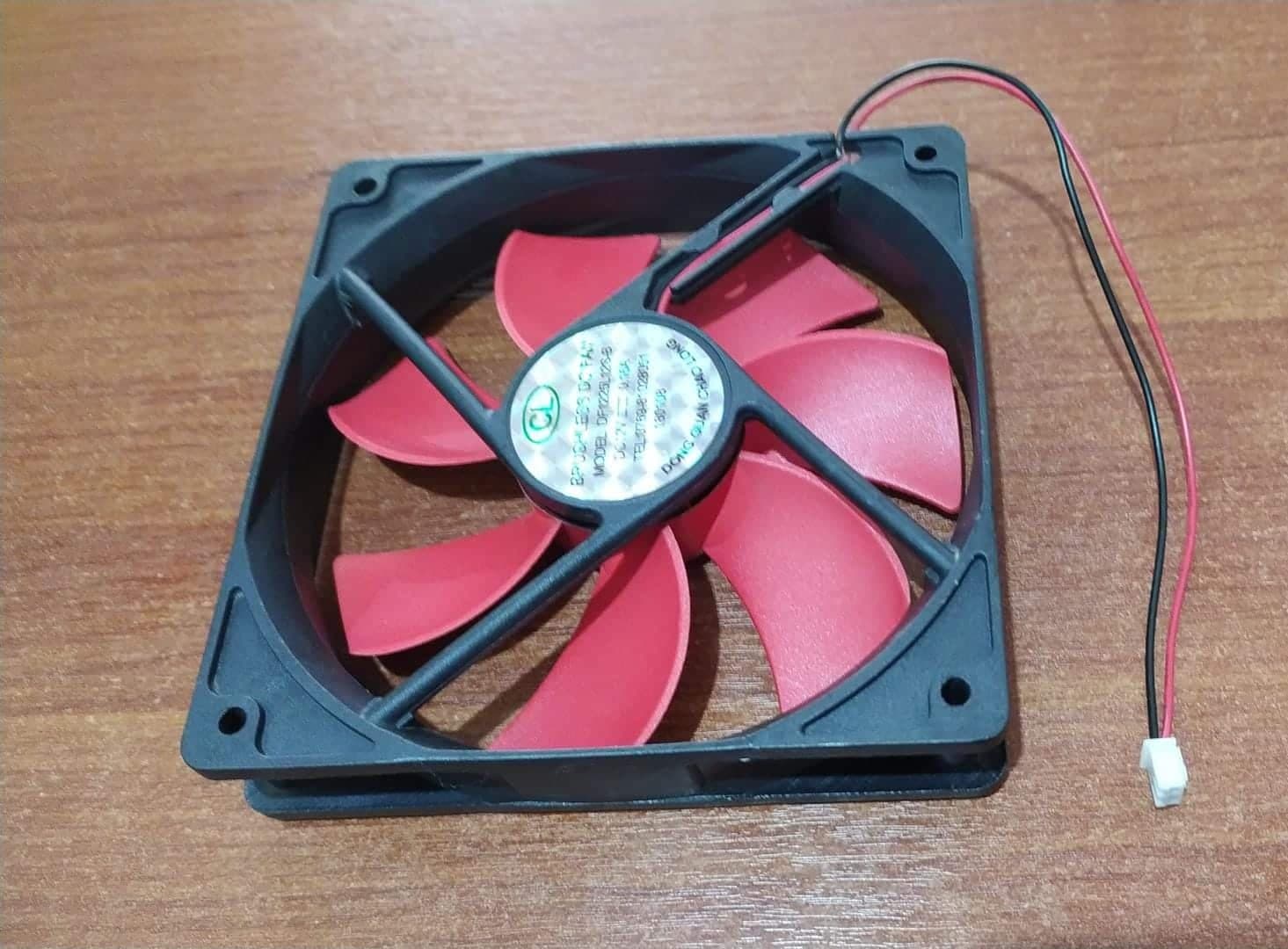 Ventilador / FAN / Disipador | DF1225L12S-B | BRUSHLESS DC | 12V 0.16A | DON GUAN CHAO LONG | Rojo — imagen 2