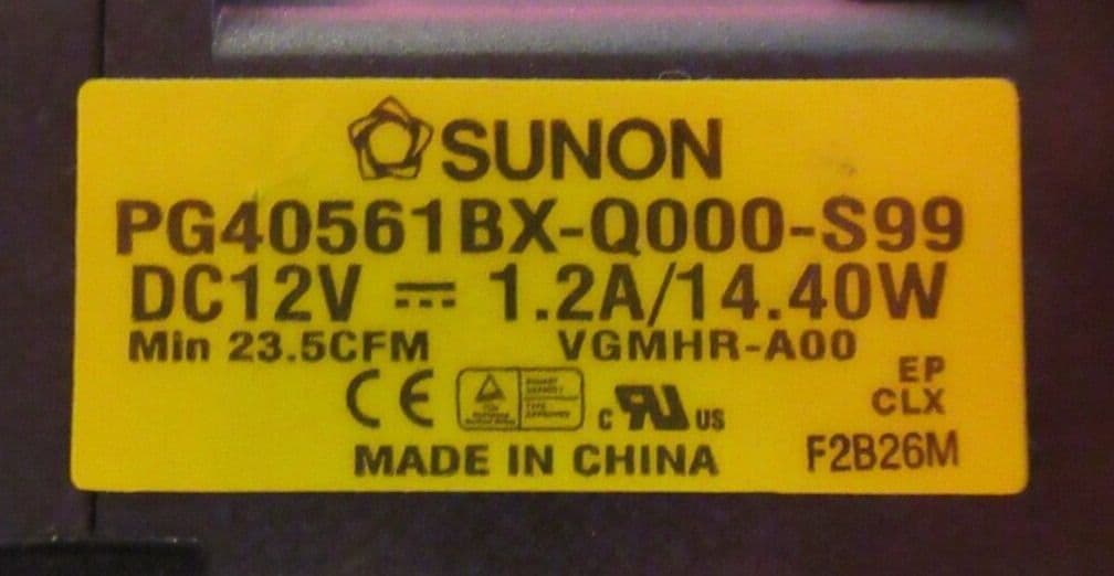 Ventilador SUNON PG40561BX-Q000-S99 12V 1.2A 14.4W Hot-Swap para Dell PowerEdge R620/R630 — imagen 3