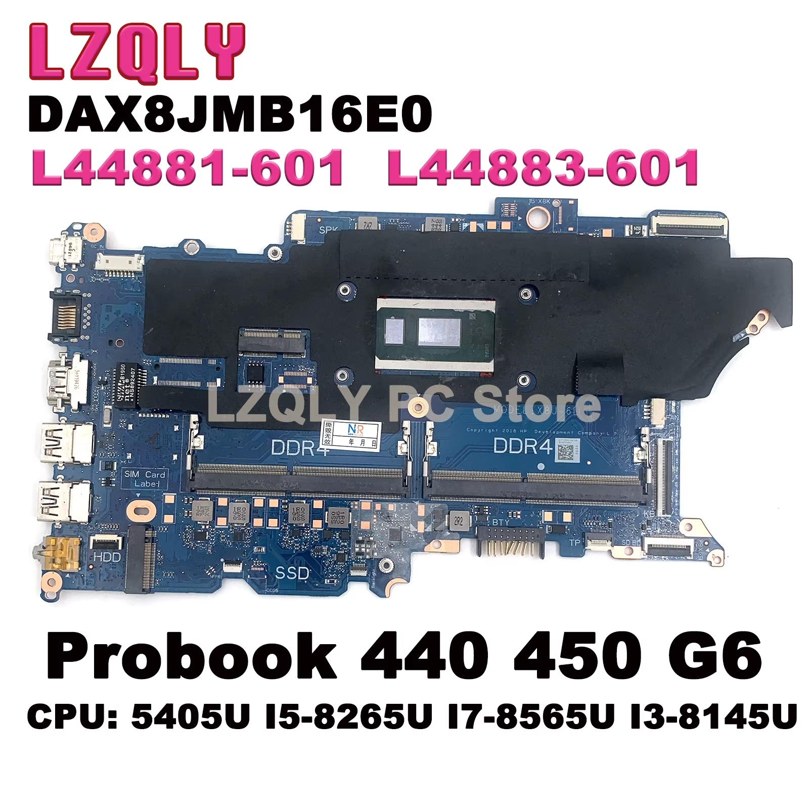 PLACA BASE HP DAX8JMB16E0 REV R X8J 6L para ProBook 440 G6 450 G6