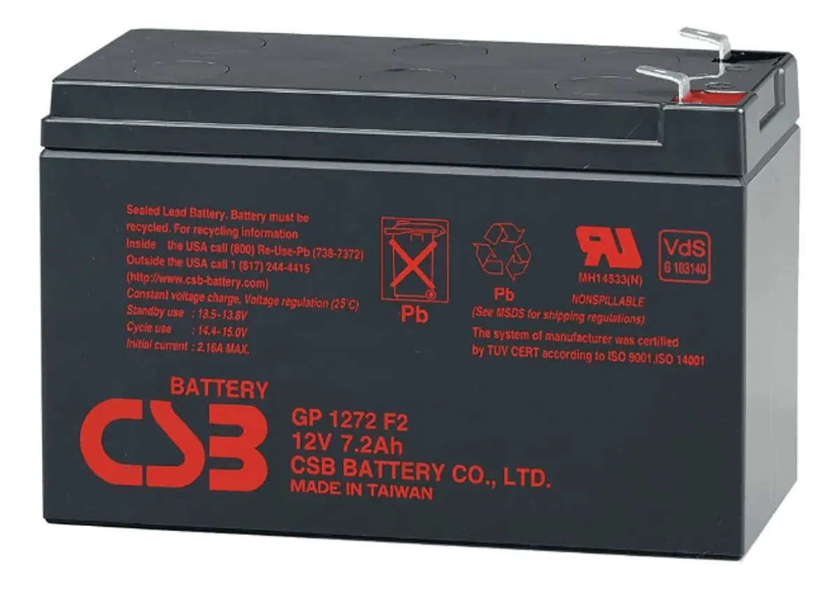 Batería Recargable CSB GP 1272 F2 12V 7Ah CSB para UPS y Alarmas