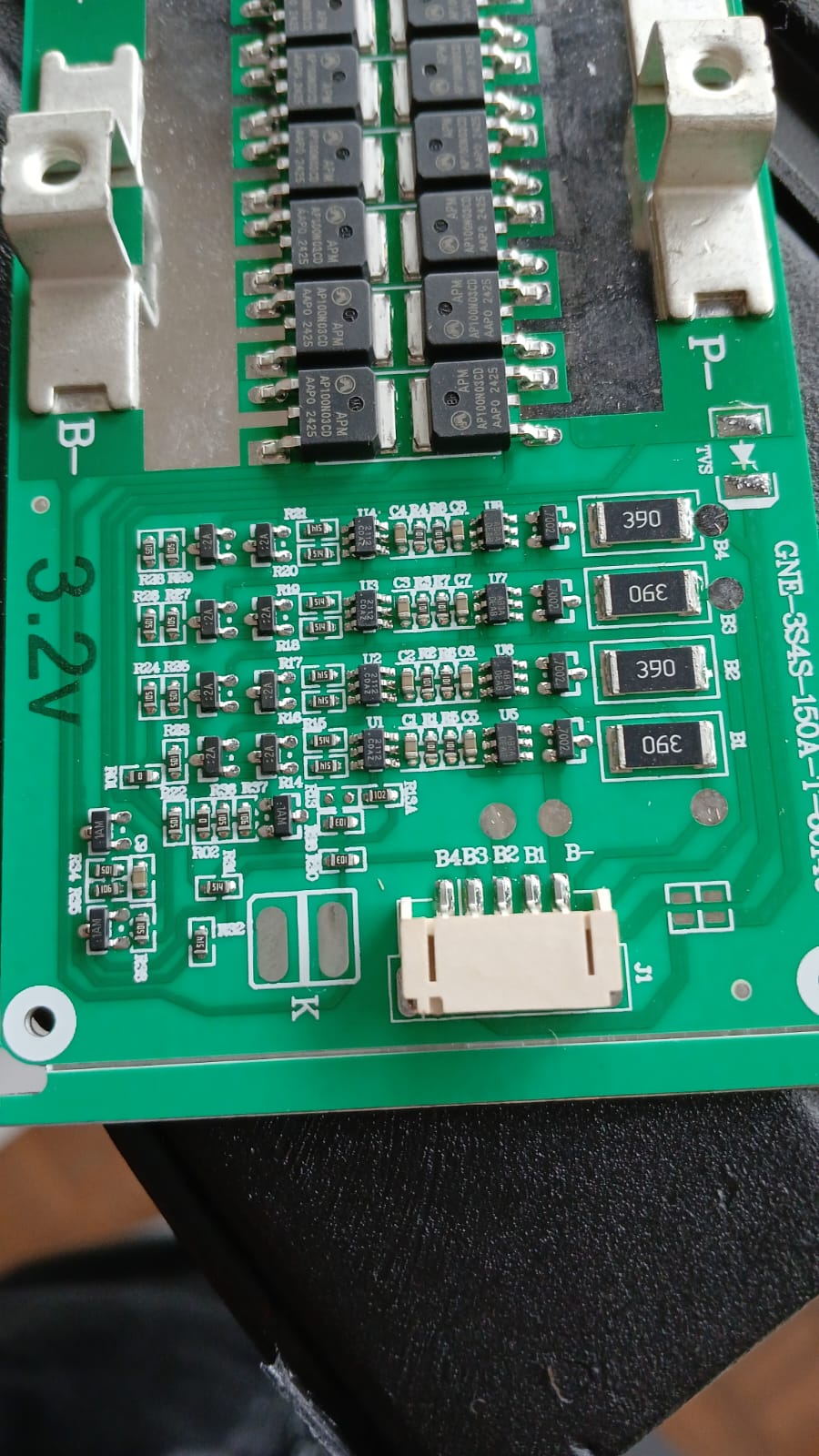BMS | Placa de protección de batería de litio | 4S LifePo4 | | GNE-3S4S-150A-T-60140 | 12V (3.2V) 150A | placa de protección PCB - Image 5