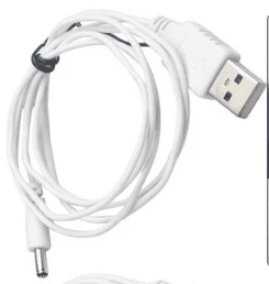 Cable alimentador | USB 2.0 tipo A macho a Mini Barril (4mm) Macho | Blanco - Image 2