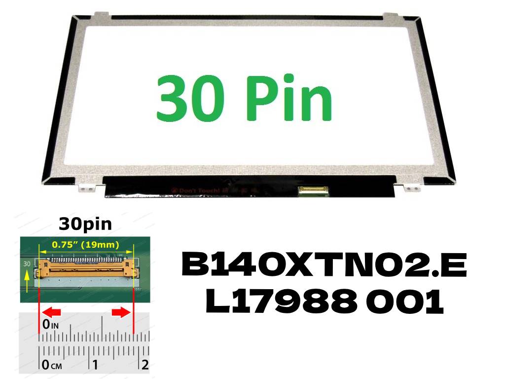 Pantalla Laptop | B140XTN02.E | HP L17988-001 | PANTALLA 14.0 LED SLIM 30 PINES HD(1366X768)