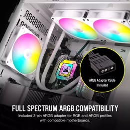 KIT de Disipador / Ventilador Corsair AR120 Iluminación RGB para PC | BLANCO - Image 3