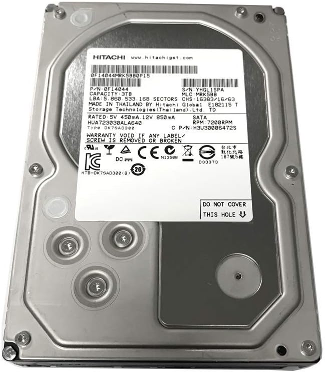 Disco Duro Interno HITACHI HUA723030ALA640 3TB SATA 6.0Gb/s 7200RPM 64MB Cache 3.5"