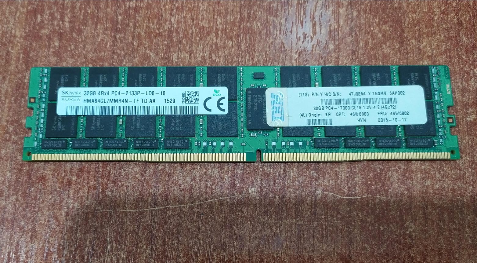 Módulo RAM 32GB DDR4 ECC LRDIMM SK Hynix HMA84GL7MMR4N-TF IBM 47J0254 Servidores