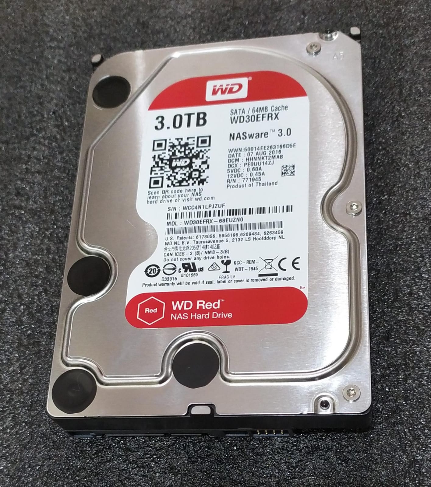 Disco Duro HDD Western Digital WD30EFRX 3TB NAS SATA 64MB Cache 5400RPM (WD Red) - Image 2