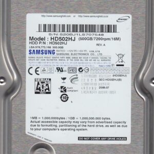 Disco Duro Interno Samsung HD502HJ 500GB 7200RPM 16MB SATA II 3.5"