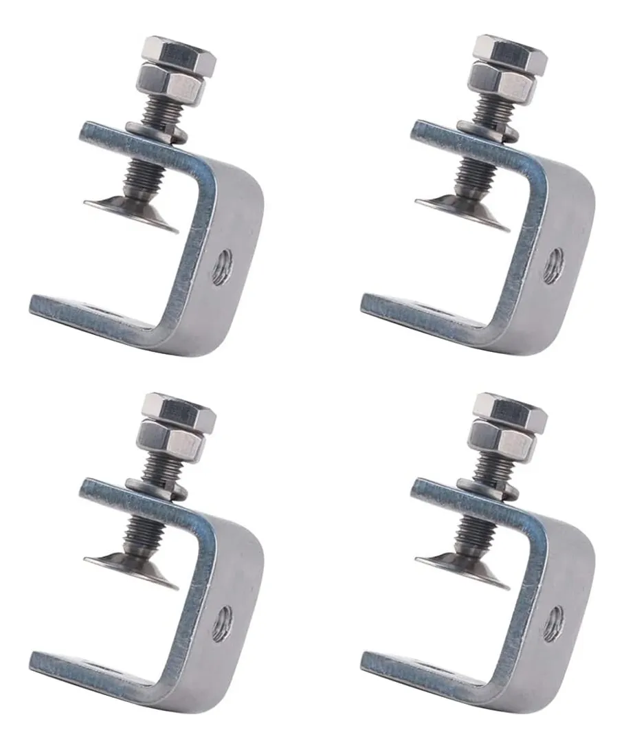 Abrazadera, sujetador C de 4 piezas cuadrada de acero inoxidable con aberturas 30mmx24mm - Image 2